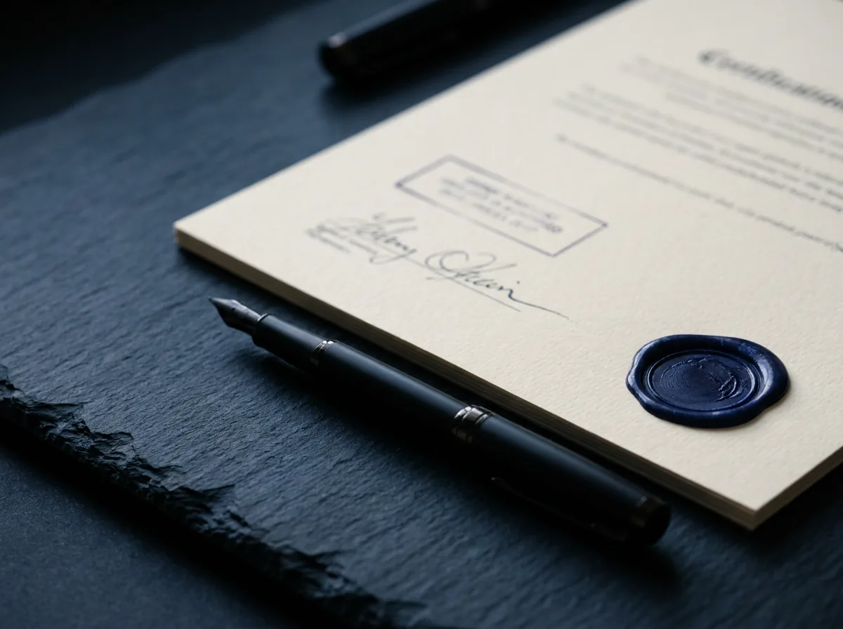 A Refork-issued certification document with an official seal and signature